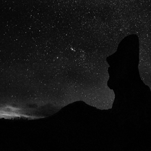 Moai on a Starry Night