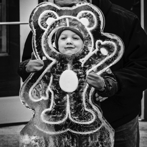 Ice Festival 2019 • Kid posing Ice Sculpture 2