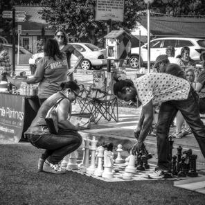 I'm just gonna take your rook with my queen… • First Friday in August street chess