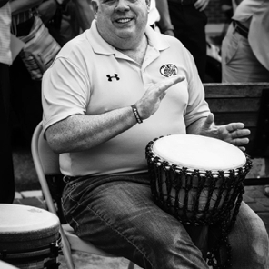 July 2018 • Governor Hogan drops by the Drum Circle