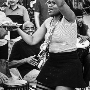 July 2018 • This girl danced through the Drum Circle with a funnel-cake, powdered sugar flying